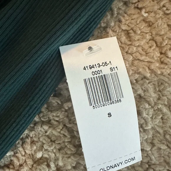 Old Navy Forest Green Long Sleeve V-neck Henley Midi Dress - Picture 6 of 8